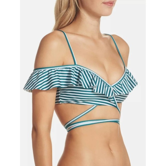 Isabella Rose Avalon Off the Shoulder Bikini Top L - Picture 4 of 11